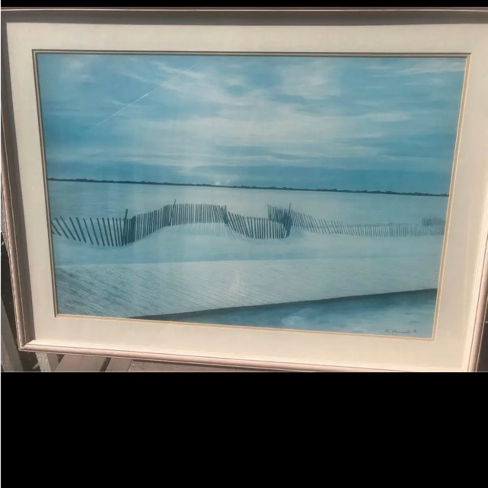 Original 32x48 Diane Romanello oil painting, Long Island bits’Twilight time”